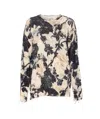 R13 Floral-print Distressed Sweatshirt In Multi