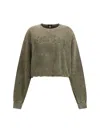 R13 New York Balloon Crewneck In Green