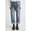 R13 Tailored Drop Cuffed Jeans In Blue