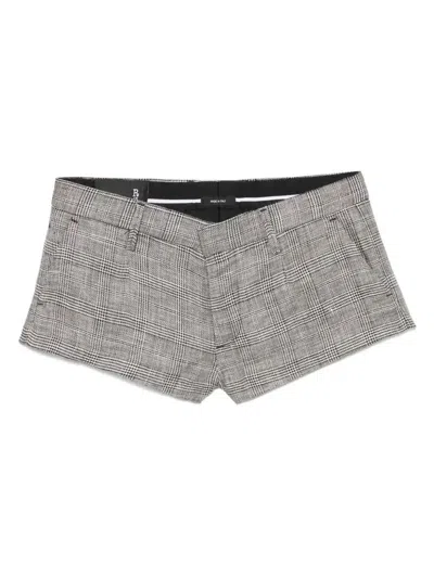 R13 TAILORED MINI SHORTS