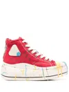 R13 Kurt High Top Sneakers In Red