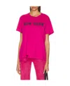R13 Short Sleeve Print Crewneck Cotton T-shirt In Pink