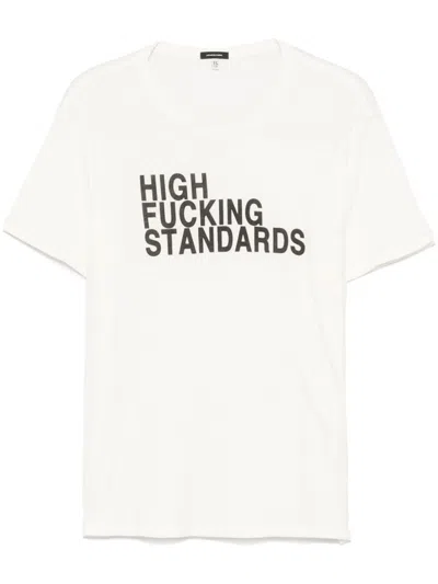 R13 Text-print T-shirt In White