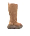 R13 Brown Tall Chunky Shearling Boots In Brown