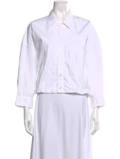 Pre-owned R13 Three-quarter Sleeve Button-up Top In Neutral