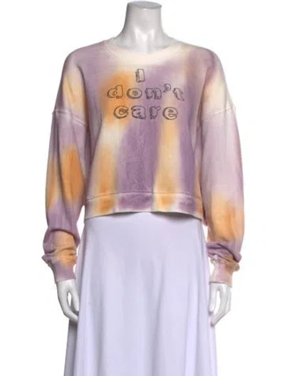 Pre-owned R13 Tie-dye Print Crew Neck Sweatshirt In Multicolor