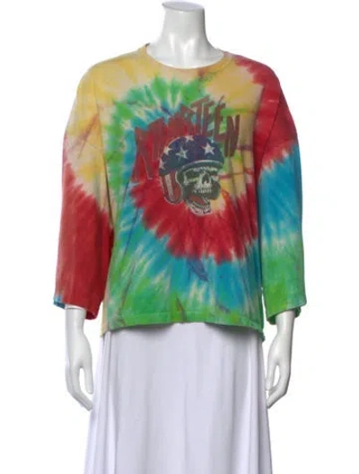 Pre-owned R13 Tie-dye Print Crew Neck T-shirt In Multi