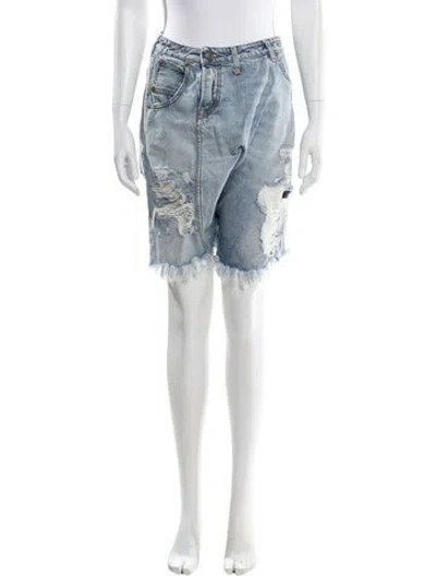 Pre-owned R13 Tie-dye Print Knee-length Shorts In Blue