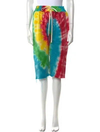Pre-owned R13 Tie-dye Print Knee-length Shorts In Green