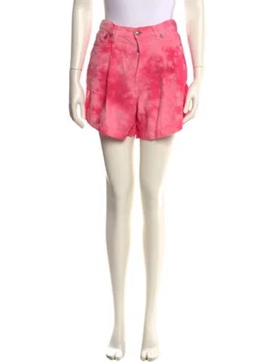 Pre-owned R13 Tie-dye Print Mini Shorts In Pink