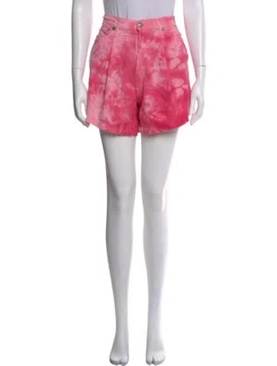 Pre-owned R13 Tie-dye Print Mini Shorts In Pink