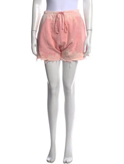 Pre-owned R13 Tie-dye Print Mini Shorts In Pink