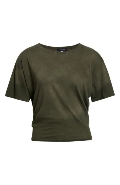 R13 Tight Waist Cotton & Cashmere T-shirt In Green