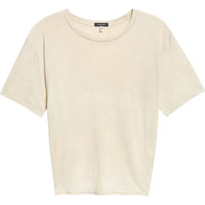 R13 Tight Waist Cotton & Cashmere T-shirt In Neutral