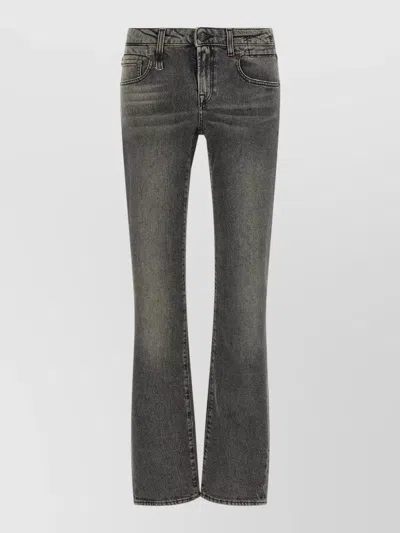 R13 Tobi Boy Denim Jeans Branded Signature Design In Gray