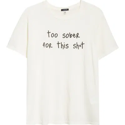 R13 Too Sober Cotton & Cashmere Graphic T-shirt In White