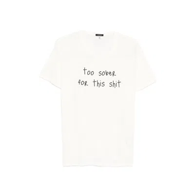 R13 Too Sober Printed T-shirt In White