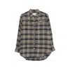 R13 Plaid-pattern Oversized Shirt In Black/neutrals