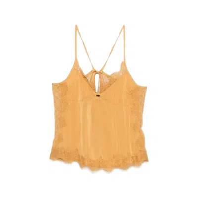 R13 Lace Trimmed Camisole In Yellow