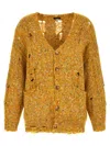 R13 Button Cardigan In Multi
