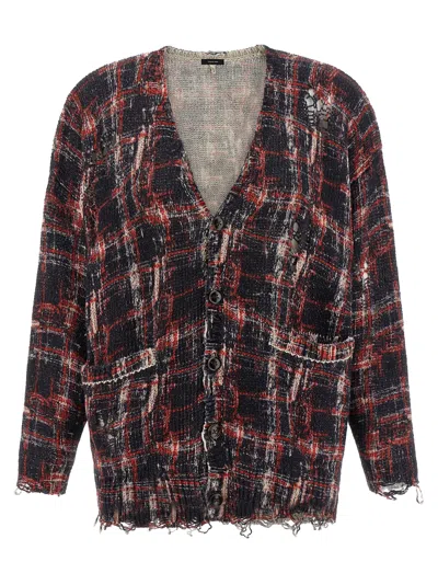R13 Torn Cardigan In Multi