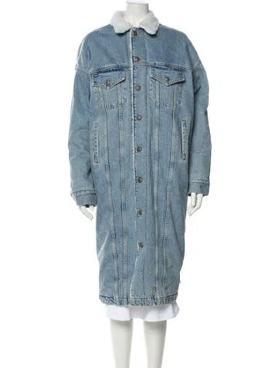 Pre-owned R13 Trench Coat In Blue