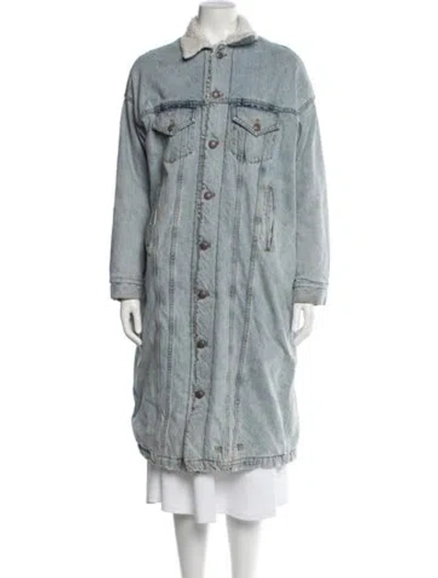 Pre-owned R13 Trench Coat In Blue