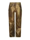 R13 Cargo Buttoned Belted Trousers In Black