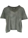 R13 Distressed Effect T-shirt In Green