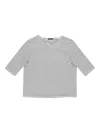 R13 Striped T-shirt In Navy Ecru Narrow Stripe