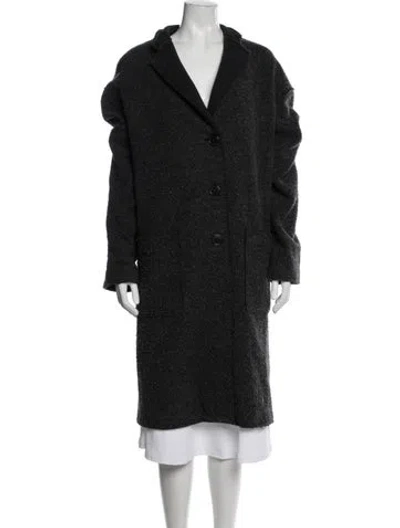 Pre-owned R13 Tweed Pattern Coat In Black