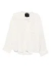 R13 Twist-neck Shirt In White