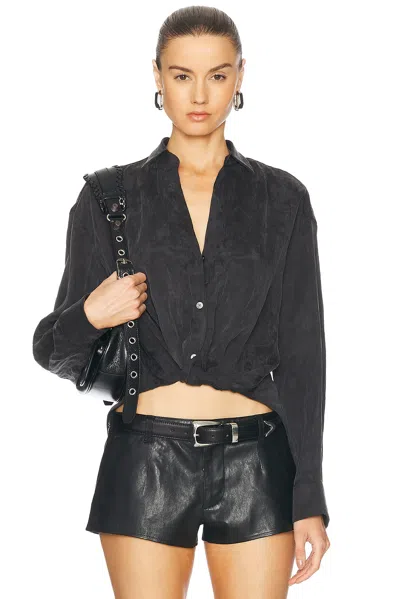 R13 Twisted Front Top In Black