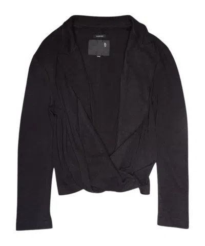 R13 Twisted Lapel Top In Black