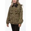 R13 Utility Jacket With Animalier Pattern In Brown