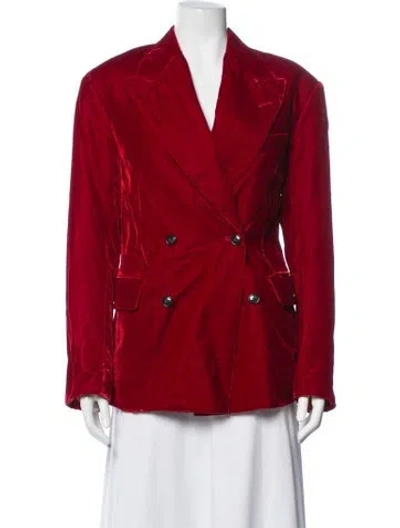 Pre-owned R13 Velour Blazer In Red