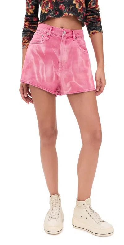 R13 Venti Denim Shorts Exploded Pink