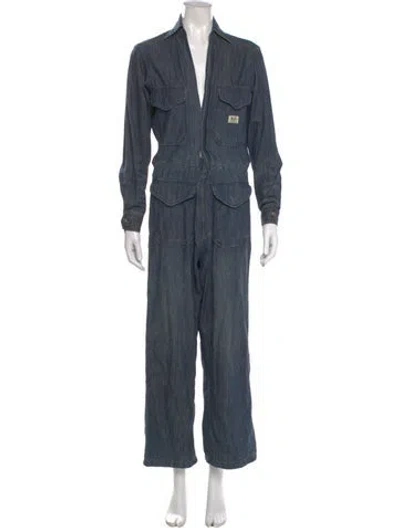 Pre-owned R13 V-neck Jumpsuit In Blue