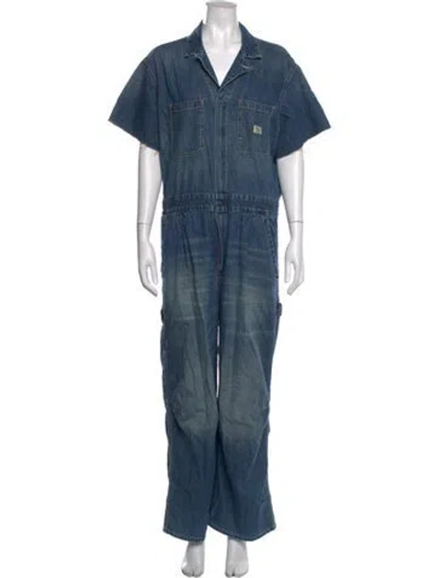 Pre-owned R13 V-neck Jumpsuit In Blue