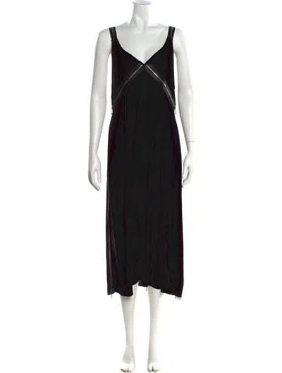 Pre-owned R13 V-neck Long Dress W/ Tags In Black