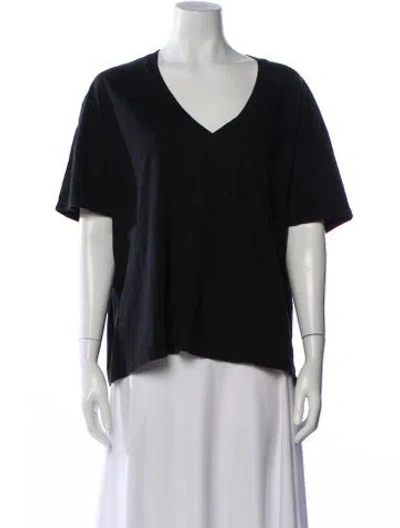 Pre-owned R13 V-neck Short Sleeve T-shirt In Black