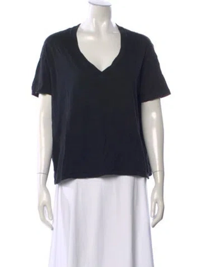 Pre-owned R13 V-neck Short Sleeve T-shirt In Black