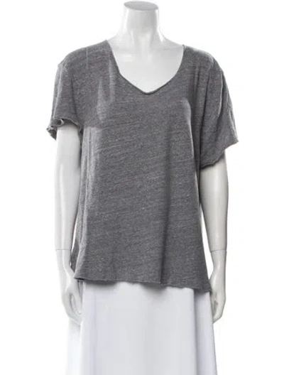 Pre-owned R13 V-neck Short Sleeve T-shirt In Gray