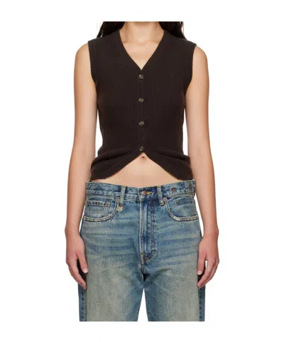 R13 V-neck Sleeveless Sweater In Multi