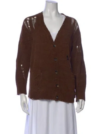 Pre-owned R13 V-neck Sweater In Brown