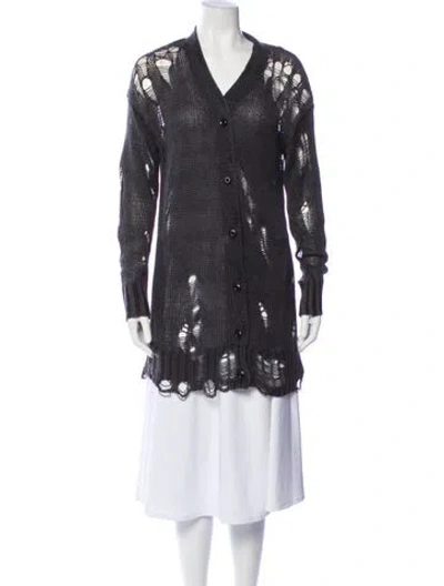 Pre-owned R13 V-neck Sweater In Gray