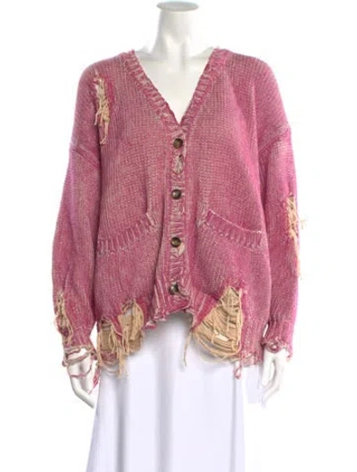 Pre-owned R13 V-neck Sweater In Pink