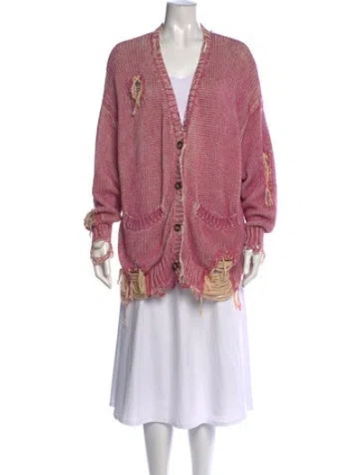 Pre-owned R13 V-neck Sweater In Pink