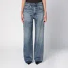 R13 Dawson Wide Washed Jeans In Blue
