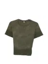 R13 Washed-effect T-shirt In Green